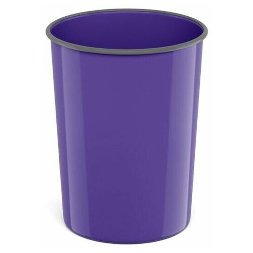 Корзина для бумаг и мусора 13.5 литров ErichKrause Caribbean Sunset, литая, фиолетовая