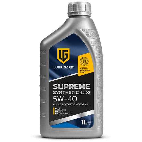 Синтетическое моторное масло LUBRIGARD SUPREME SYNTHETIC PRO 5W-40, 1 л