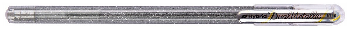 Ручка гелевая "Pentel" Hybrid Dual Metallic, d 1 мм K110-DZX цвет чернил: под серебро