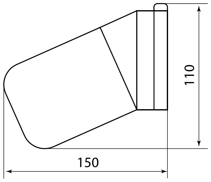 Светильник НПБ400-1П настенный, наклонный белый, IP54, 60 Вт, основание-поликарбонат, Народный