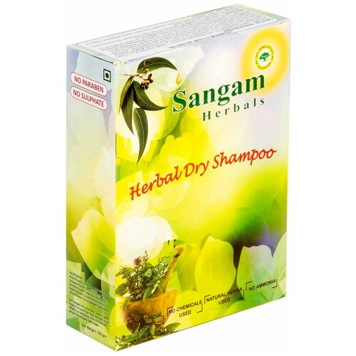 Sangam Herbals сухой шампунь Herbal, 100 г скраб для лица в порошке тропический апельсин sangam herbals