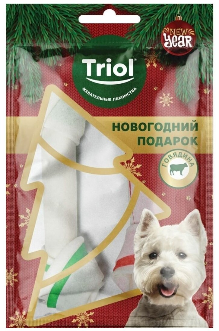 Лакомство для собак Triol NEW YEAR "Подарочные косточки", 60г