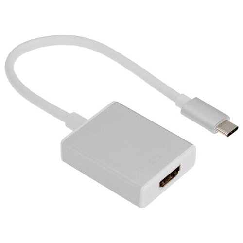 Переходник/адаптер GCR USB Type-C - HDMI (GCR-UTC2HD), 0.1 м, белый удлинитель hdmi hdmi greenconnect gcr 54448 5 0m