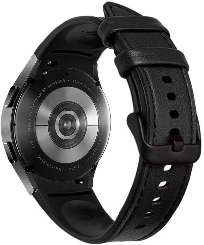 Ремешок (силикон + кожа) для Samsung Galaxy Watch 4 / 5 / 5 pro