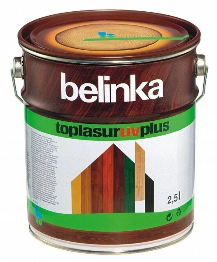 BELINKA TOPLASUR UV PLUS 2,5л. Лазурное покрытие для защиты древесины 51300