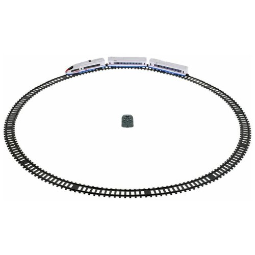 Железная дорога РЖД Скоростной поезд Сапсан на радиоуправлении (свет, звук), длина путей 675 см