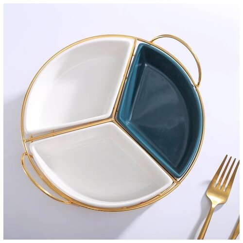 фото Набор мисок на металл подст "богемия" 3 шт 17x10x4 см 5066519 сима-ленд