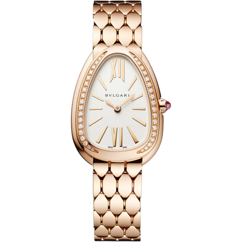 Наручные часы BVLGARI женские, кварцевые, корпус золото, бриллиант