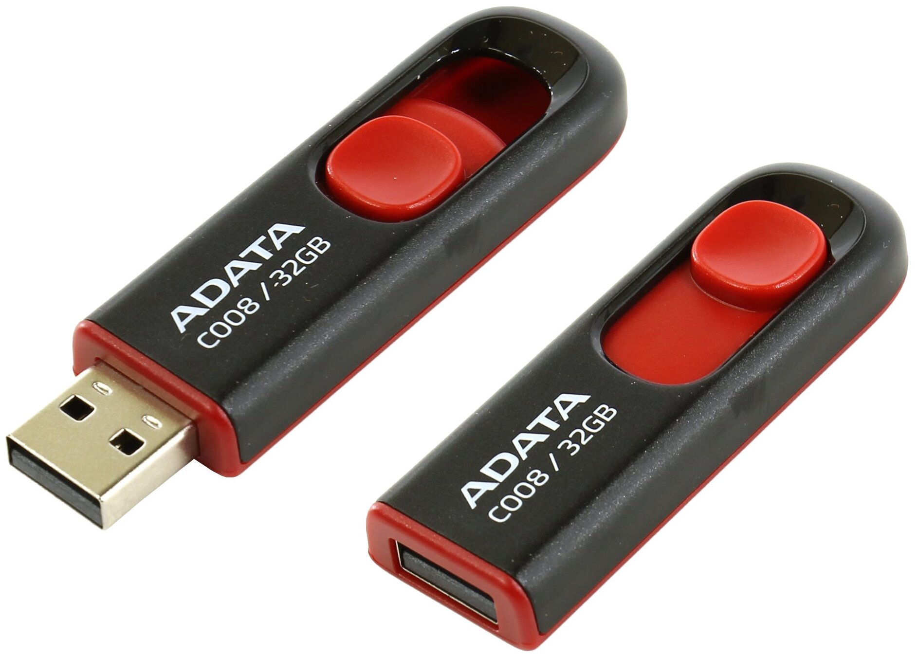 Флэш-накопитель usb2 32gb black/red ac008-32g-rkd a-data