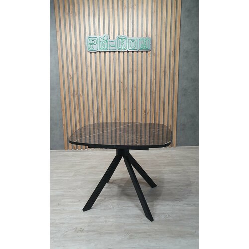 Стол металлический обеденный раскладной Хилтон-М 98х98х75 см, кухонный, письменный, пластиковый для дома, для дачи