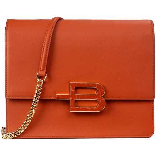 фото Сумка baldinini, натуральная кожа, коричневый