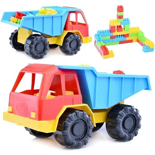Детская игрушка Авто грузовик + конструктор Комби