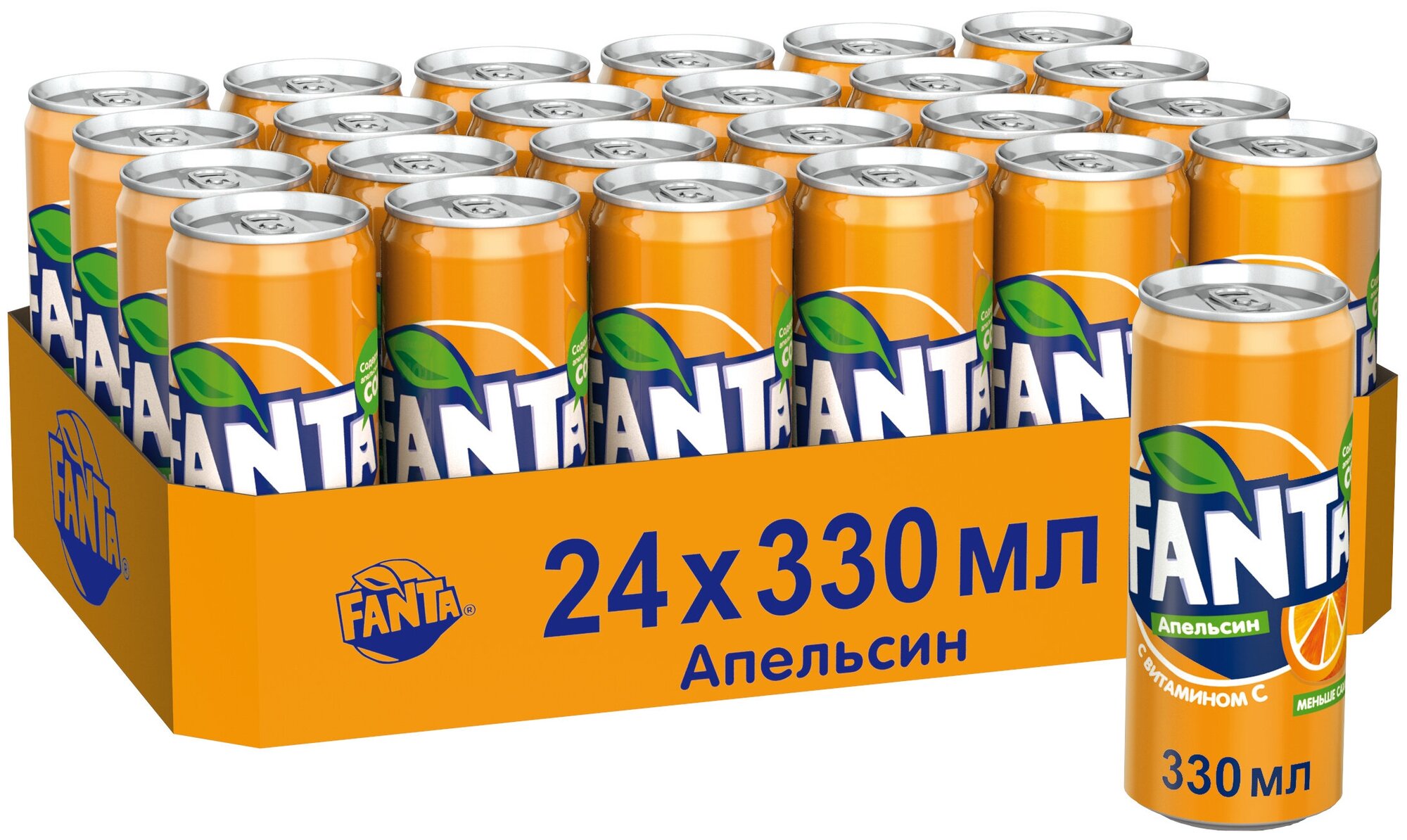 Газированный напиток Fanta, 0.33 л, 24 шт. - фотография № 3