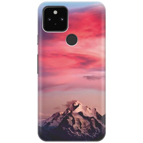 фото Cиликоновый чехол на google pixel 5 / гугл пиксель 5 с принтом "горы и небо" gosso