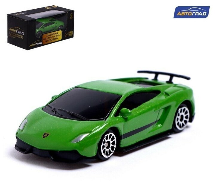 Машина металлическая LAMBORGHINI GALLARDO LP 570-4 SUPERLEGGERA, 1:64, цвет зеленый