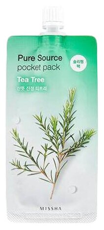 Missha Pure Source Pocket Pack Tea Tree ночная маска с экстрактом чайного дерева