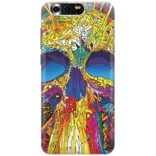 фото Re:paчехол - накладка artcolor для honor 9 с принтом "череп красок"