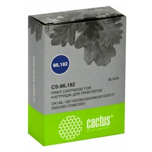 Картридж матричный CACTUS (CS-ML182) для Oki ML-182/192/280/320/390, черный