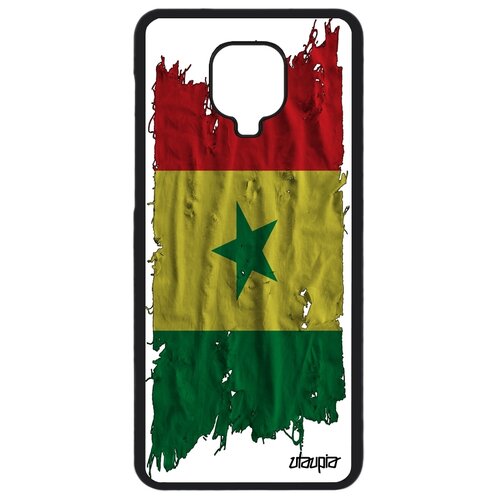 фото Чехол на телефон redmi note 9s, "флаг сенегала на ткани" страна патриот utaupia