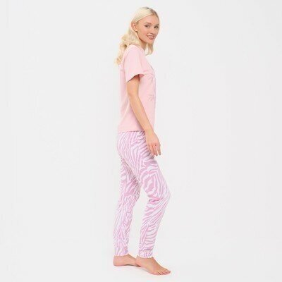 Пижама женская (футболка и брюки) KAFTAN Avocado р. 48-50, розовый - фотография № 3