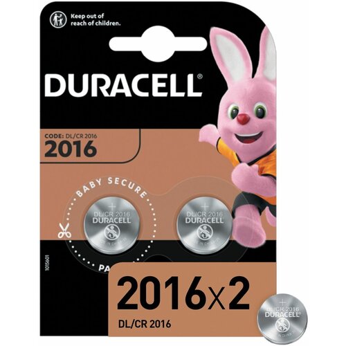 Duracell Элемент питания литиевый CR DL 2016 BP-2 (блист.2шт) Duracell Б0037271 duracell литиевые батарейки duracell 2016 3v 2шт б0037271