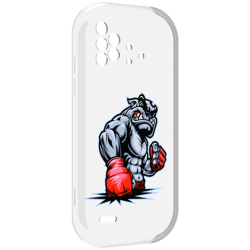 Чехол MyPads собака-боксер для UMIDIGI Bison X10 / X10 Pro задняя-панель-накладка-бампер