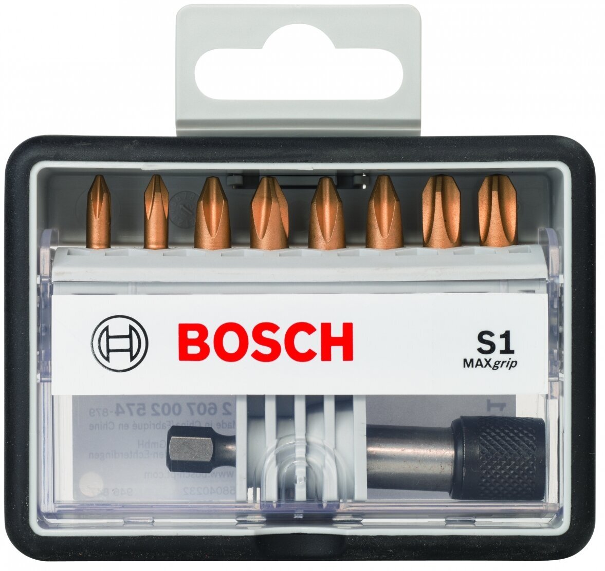 Набор бит (8 шт; Max Grip) Robust Line S1 TIN Bosch 2607002574