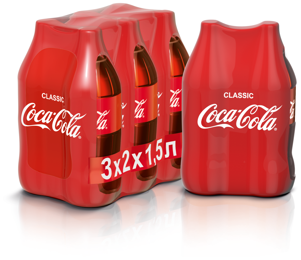 Газированный напиток Coca-Cola Classic, 1.5 л, 6 шт.