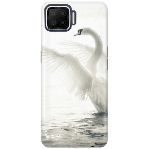 фото Cиликоновый чехол на oppo a73 / оппо а73 с принтом "лебедь" gosso