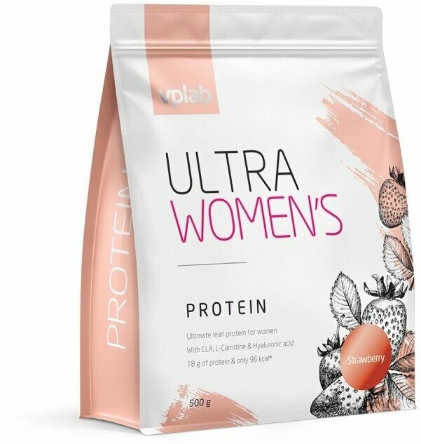 Протеиновый коктейль VPLAB Ultra Women’s Protein контроль веса порошок 500 г клубника