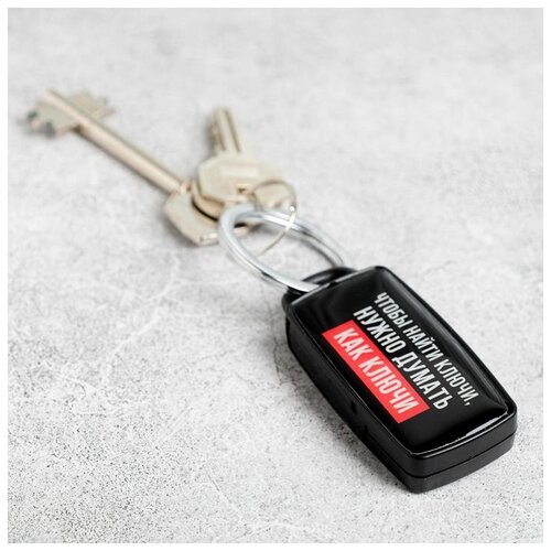 фото Брелок для поиска ключей "думай как ключи", 6 х 2,8 см 5101675 сима-ленд
