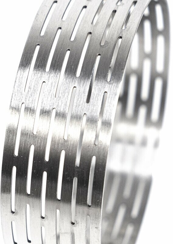 Форма Кольцо перфорированное для тарталеток и кишей 70х30 нержавеющая сталь - фотография № 7