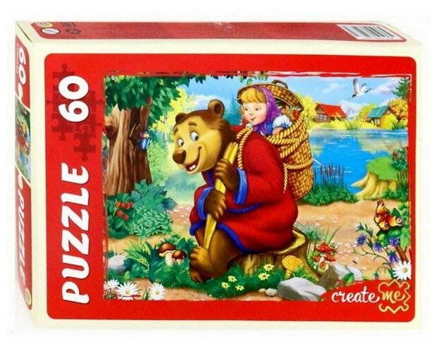 Puzzle-60 "МАШЕНЬКА И МЕДВЕДЬ" (П60-5467) Рыжий кот - фото №1