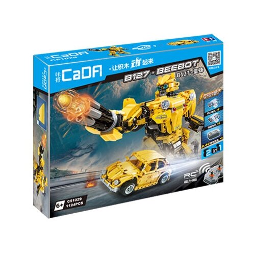 Конструктор Double Eagle CaDA Just Move It C51029W B127-Beebot, 1124 дет. конструктор double eagle cada just move it c52019w optimus robot 251 дет