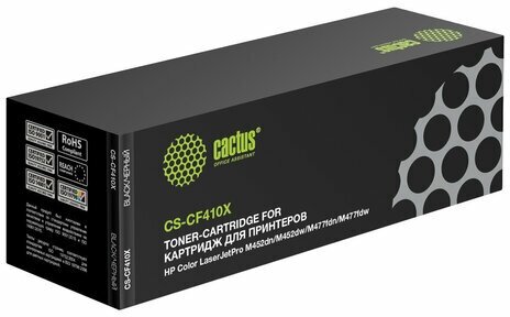 Картридж Cactus CS-CF410X, CF410X, черный / CS-CF410X