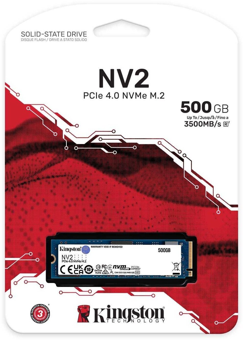 Жесткий диск SSD Kingston M2 2280 500GB NV2 Client SSD