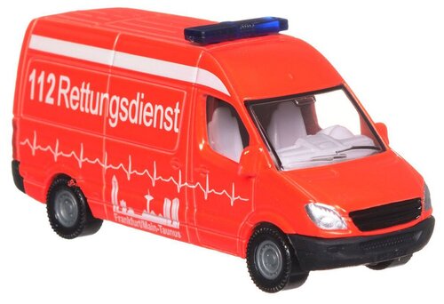 Фургон Siku Krankenwagen Ambulance (0805) 1:55, 10 см, красный