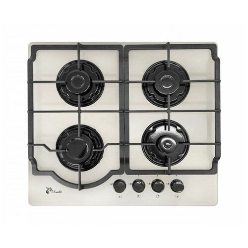 Газовая варочная панель Лысьва GR04600G00 ПГВ43К кремовая решетка чугунная двухсекционная 1389800₽