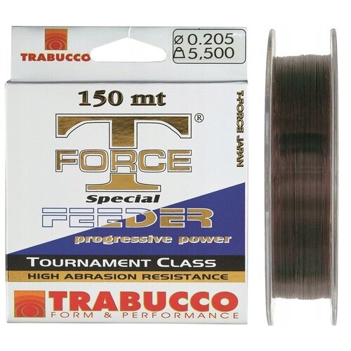 Леска Trabucco T-FORCE Special FEEDER (150 м, 0.148 мм, 2.8 кг) цв. Чёрный леска trabucco t force xps winter ice 0 301 50м