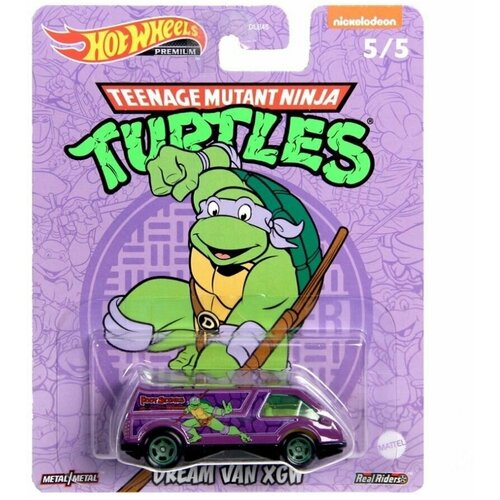 Машинка Hot Wheels PREMIUM Тематическая премиальная TURTLES DREAM VAN XGW DLB45/HCN93 hot wheels 70s van детская машинка 1 64 из серии hw art cars