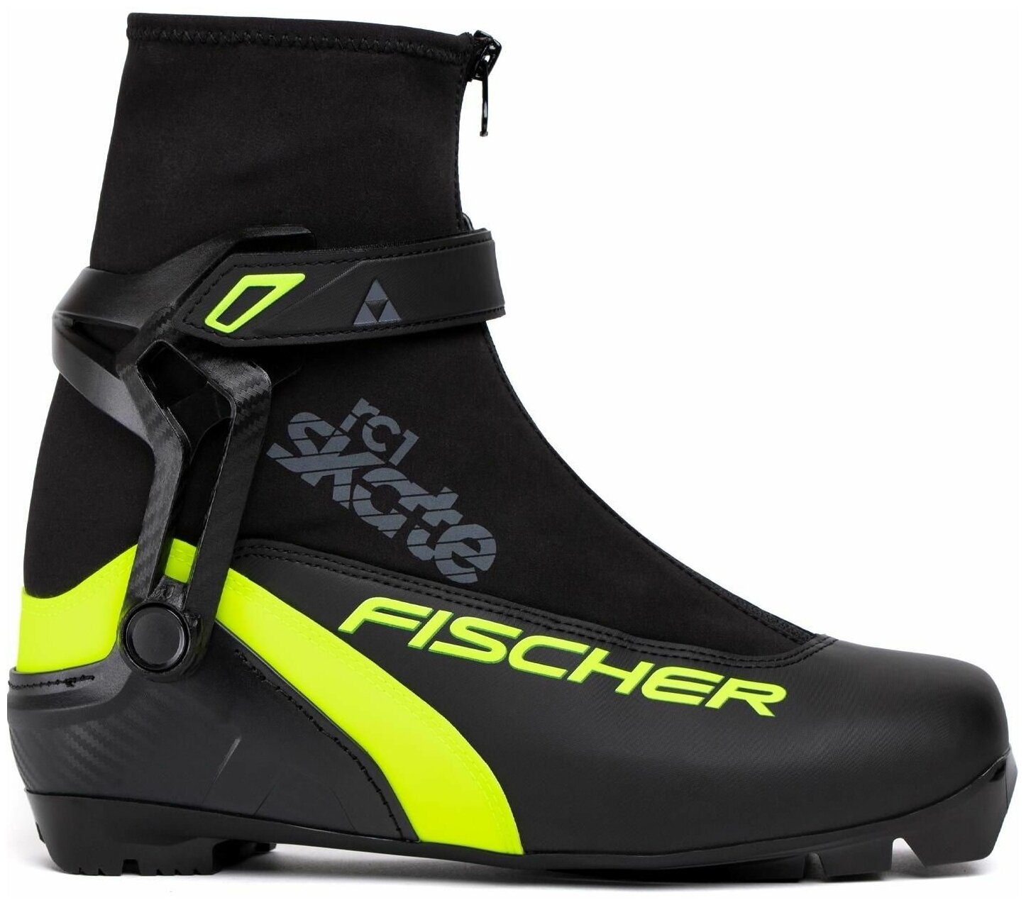 Лыжные ботинки Fischer RC 1 Skate S86022 NNN (черный/салатовый) 2022-2023 40 EU