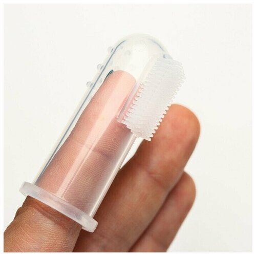 Детская зубная щетка массажер-прорезыватель Первая , силиконовая, на палец, от 4 мес