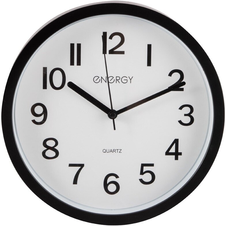 Часы настенные кварцевые ENERGY модель ЕС-139 черные