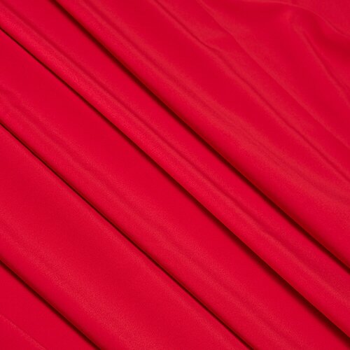 Ткань шелк искусственный Ниагара красный без рисунка (2718-7)