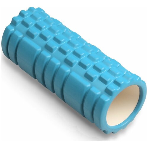 Ролик массажный для йоги INDIGO PVC IN077 33*14 см Голубой u образный массажный ролик для пилатеса антицеллюлитный массажер ролик для похудения и ног тренировочное устройство для мышц