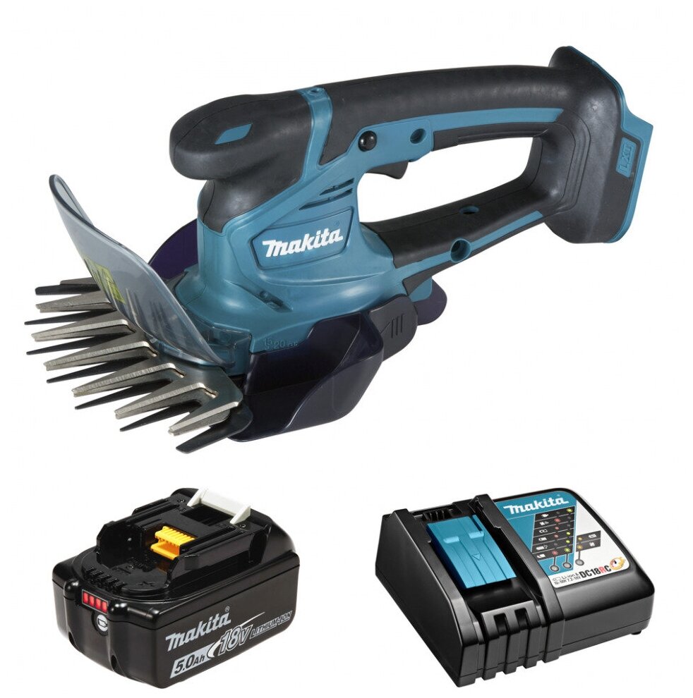 фото Ножницы для травы аккумуляторный 18В - 16см Li-Ion 1x5Ач, з/у Makita DUM604RT