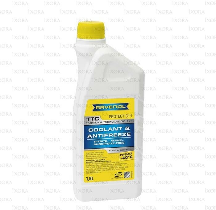 RAVENOL Антифриз готовый к прим. жёлтый RAVENOL TTC Traditional Technology Coolant Premix ( 1,5л) 4014835755314