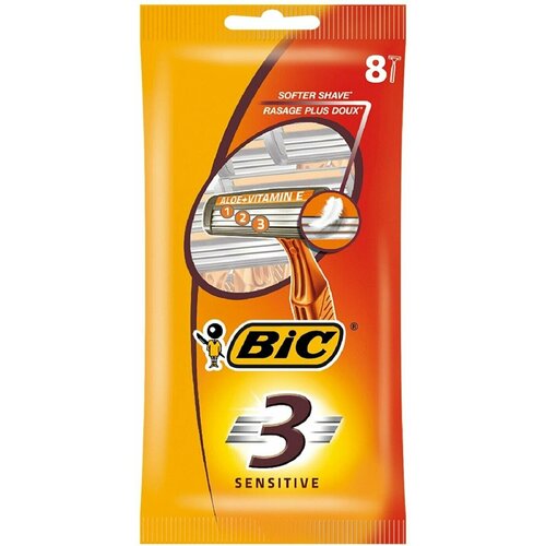 Bic / Бритва Bic 3 Sensitive одноразовая 8шт 1 уп