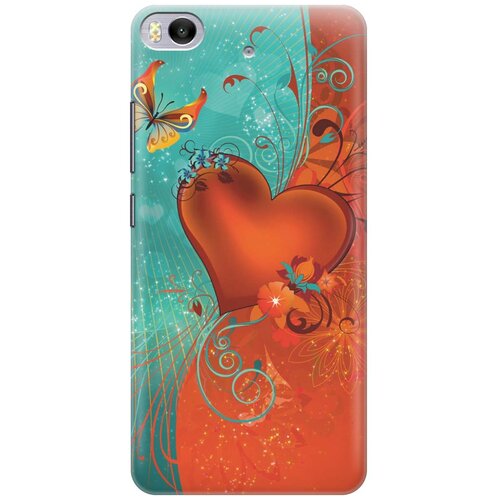 фото Cиликоновый чехол на xiaomi mi 5s / сяоми ми 5 эс с принтом "сердце и бабочка" gosso