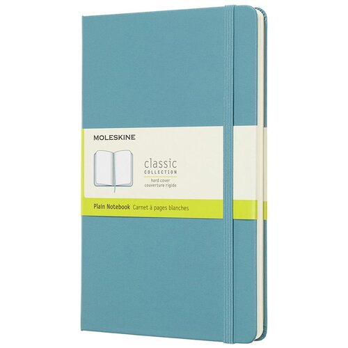 Блокнот Moleskine Classic Large 130х210, 120 листов, голубой, цвет бумаги бежевый